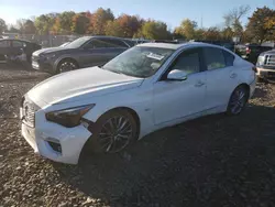 Vehiculos salvage en venta de Copart Chalfont, PA: 2018 Infiniti Q50 Luxe