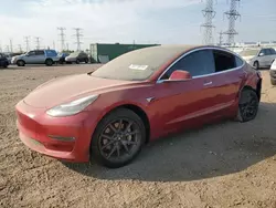 Salvage cars for sale at Elgin, IL auction: 2018 Tesla Model 3