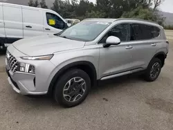 Salvage cars for sale at Van Nuys, CA auction: 2021 Hyundai Santa FE Blue