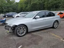 Salvage cars for sale at Austell, GA auction: 2017 BMW 320 I