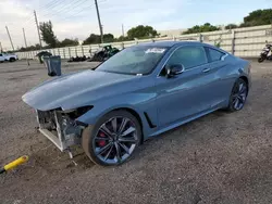 Vehiculos salvage en venta de Copart Miami, FL: 2022 Infiniti Q60 RED Sport 400