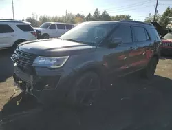 Salvage cars for sale at Denver, CO auction: 2017 Ford Explorer XLT