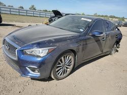 Salvage cars for sale at Houston, TX auction: 2022 Infiniti Q50 Luxe