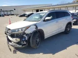 Salvage cars for sale at Louisville, KY auction: 2018 Toyota Highlander SE