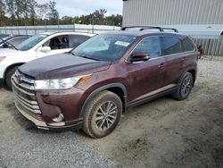 Salvage cars for sale at Spartanburg, SC auction: 2019 Toyota Highlander SE