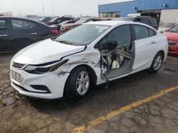 Salvage cars for sale from Copart Woodhaven, MI: 2016 Chevrolet Cruze LT