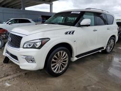 Salvage cars for sale at West Palm Beach, FL auction: 2015 Infiniti QX80