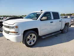 Salvage cars for sale at San Antonio, TX auction: 2018 Chevrolet Silverado C1500 Custom