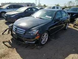 Salvage cars for sale at Elgin, IL auction: 2013 Mercedes-Benz C 300 4matic