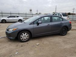 Salvage cars for sale at Chicago Heights, IL auction: 2012 Honda Civic LX