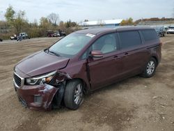 Salvage cars for sale at Columbia Station, OH auction: 2015 KIA Sedona LX