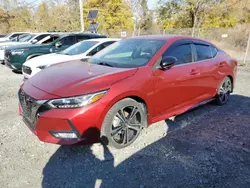 Nissan salvage cars for sale: 2021 Nissan Sentra SR