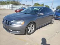 Salvage cars for sale at Oklahoma City, OK auction: 2013 Volkswagen Passat SE