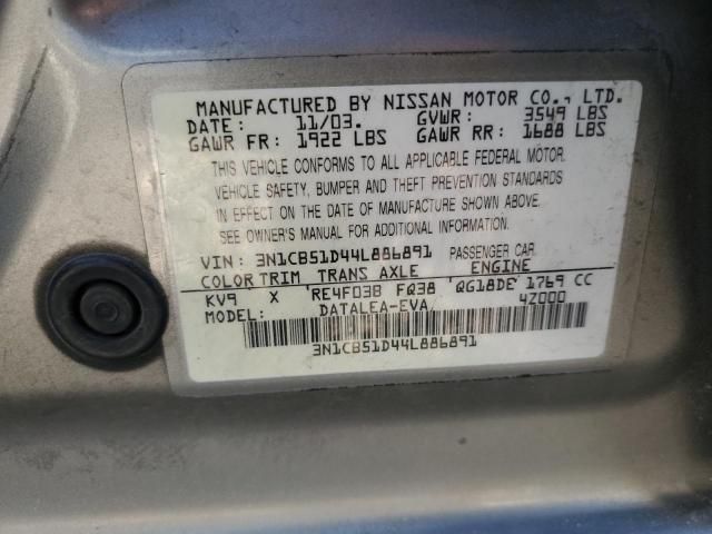 2004 Nissan Sentra 1.8