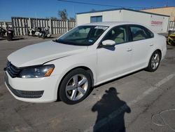 Salvage cars for sale from Copart Anthony, TX: 2013 Volkswagen Passat SE