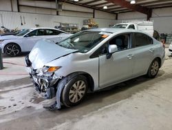 Honda salvage cars for sale: 2012 Honda Civic LX