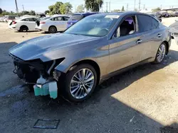 Salvage cars for sale at Los Angeles, CA auction: 2019 Infiniti Q50 Luxe