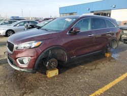 Salvage cars for sale at Woodhaven, MI auction: 2017 KIA Sorento EX