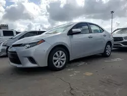 Toyota salvage cars for sale: 2016 Toyota Corolla L