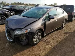 Salvage cars for sale at Elgin, IL auction: 2013 Honda Civic LX