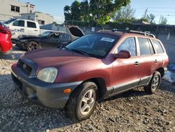 Salvage cars for sale at Opa Locka, FL auction: 2004 Hyundai Santa FE GLS