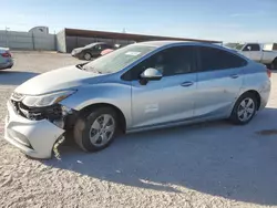 Salvage cars for sale at Andrews, TX auction: 2017 Chevrolet Cruze LS