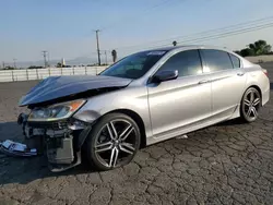 Salvage cars for sale at Colton, CA auction: 2016 Honda Accord Sport