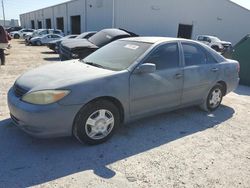 Salvage cars for sale at Jacksonville, FL auction: 2004 Toyota Camry LE