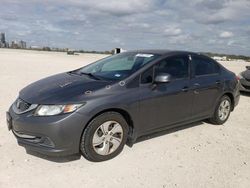 Salvage cars for sale from Copart New Braunfels, TX: 2013 Honda Civic LX