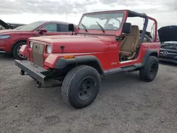 Salvage cars for sale at Riverview, FL auction: 1992 Jeep Wrangler / YJ