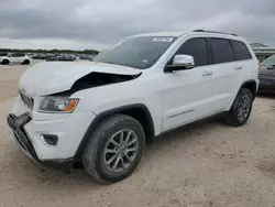 Salvage cars for sale at San Antonio, TX auction: 2016 Jeep Grand Cherokee Limited