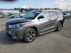 Salvage cars for sale at Pennsburg, PA auction: 2018 Toyota Highlander Limited