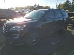 Salvage cars for sale at Denver, CO auction: 2016 Ford Explorer Sport