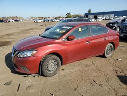 Salvage cars for sale at Woodhaven, MI auction: 2016 Nissan Sentra S