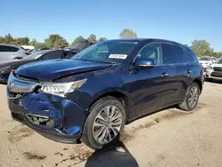 Salvage cars for sale from Copart Elgin, IL: 2016 Acura MDX Technology