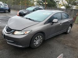 Salvage cars for sale at Denver, CO auction: 2013 Honda Civic LX