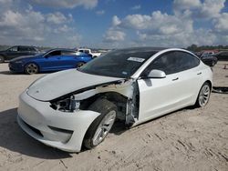 Salvage cars for sale at Houston, TX auction: 2021 Tesla Model 3