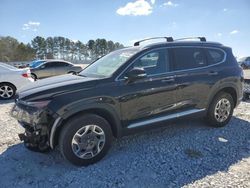 Salvage cars for sale at Loganville, GA auction: 2021 Hyundai Santa FE Blue