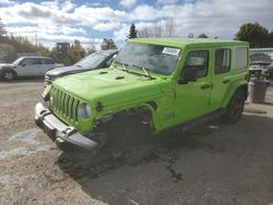 Salvage cars for sale at Bowmanville, ON auction: 2021 Jeep Wrangler Unlimited Sahara