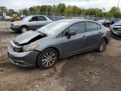 Salvage cars for sale at Chalfont, PA auction: 2012 Honda Civic EXL