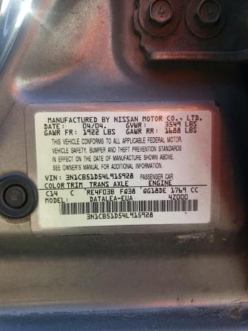 2004 Nissan Sentra 1.8