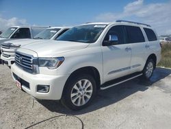 Salvage cars for sale at Arcadia, FL auction: 2018 Toyota Sequoia Platinum