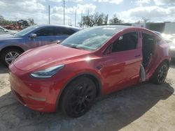 Salvage cars for sale at Riverview, FL auction: 2023 Tesla Model Y