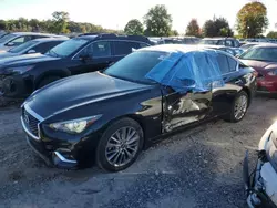 Salvage cars for sale at Glassboro, NJ auction: 2018 Infiniti Q50 Luxe