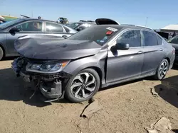 Salvage cars for sale from Copart Brighton, CO: 2017 Honda Accord EXL