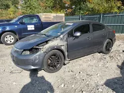 Salvage cars for sale at Candia, NH auction: 2012 Honda Civic LX