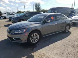 Salvage cars for sale from Copart Miami, FL: 2018 Volkswagen Passat S