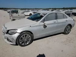 Salvage cars for sale at Houston, TX auction: 2016 Mercedes-Benz C 300 4matic