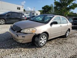 Salvage cars for sale at Opa Locka, FL auction: 2003 Toyota Corolla CE