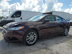 Salvage cars for sale at Riverview, FL auction: 2017 Ford Fusion SE